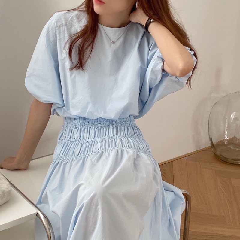 Set áo váy dài đi biển Hàn Quốc