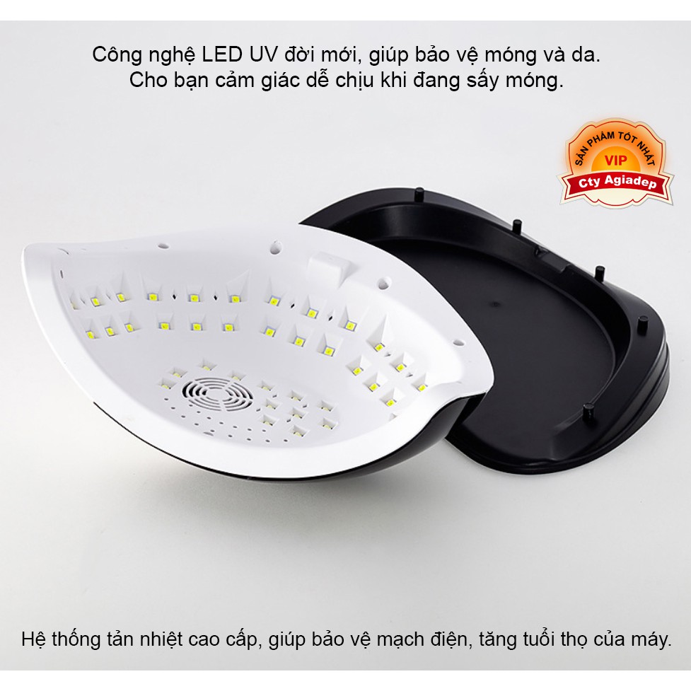 Máy hơ gel sơn móng tay (Loại rộng 2 tay) - Máy sấy khô sơn làm nail - MD1