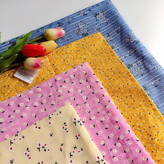 V321🌈 VẢI TWILL HOẠ TIẾT HOA PHUN SƠN MAY ĐỒ CHO TRẺ EM, DOLL, OBITSU, DIY, DECOR, HANDMADE, QUILTING, SCRUNCHIES