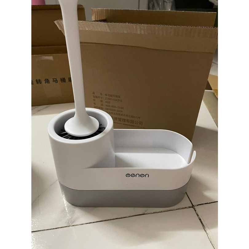 Cây Chổi Cọ Nhà Vệ Sinh Cao Cấp OENON, Kệ Để Đồ Nhà Vệ Sinh Kèm Chổi Cọ Toilet Dán Tường Cao Cấp Chính Hãng