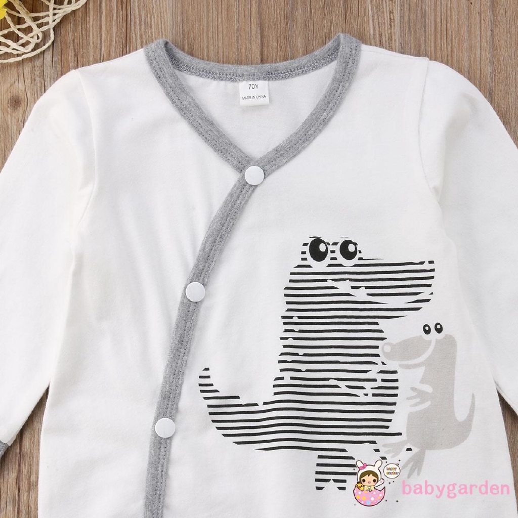 Bộ áo liền quần cotton dễ thương cho em bé