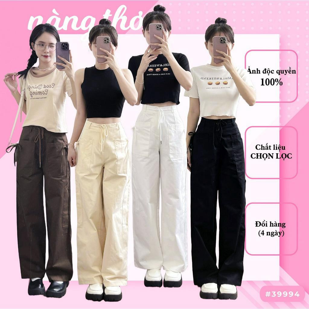 Quần kaki form rộng thắt nơ dây (HÌNH THẬT ĐỘC QUYỀN nangtho.ct) 39994