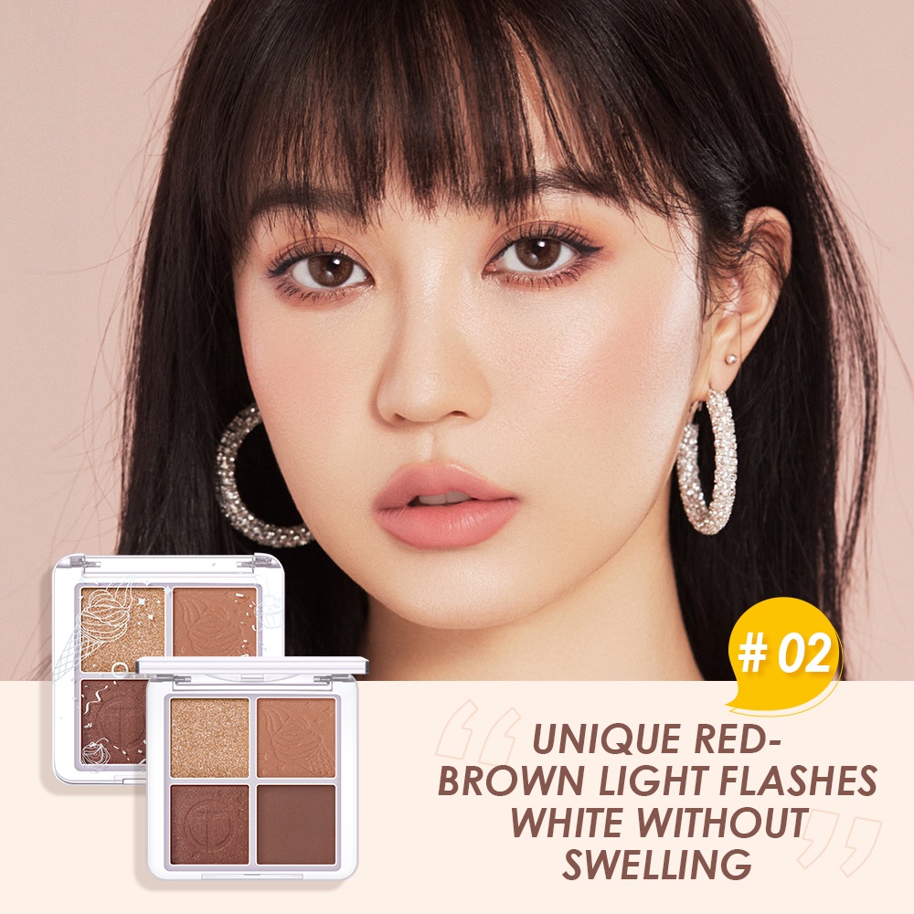 Bảng phấn mắt O.Two.O 70g 4 màu lì và ánh ngọc trai chống nước lâu trôi | BigBuy360 - bigbuy360.vn