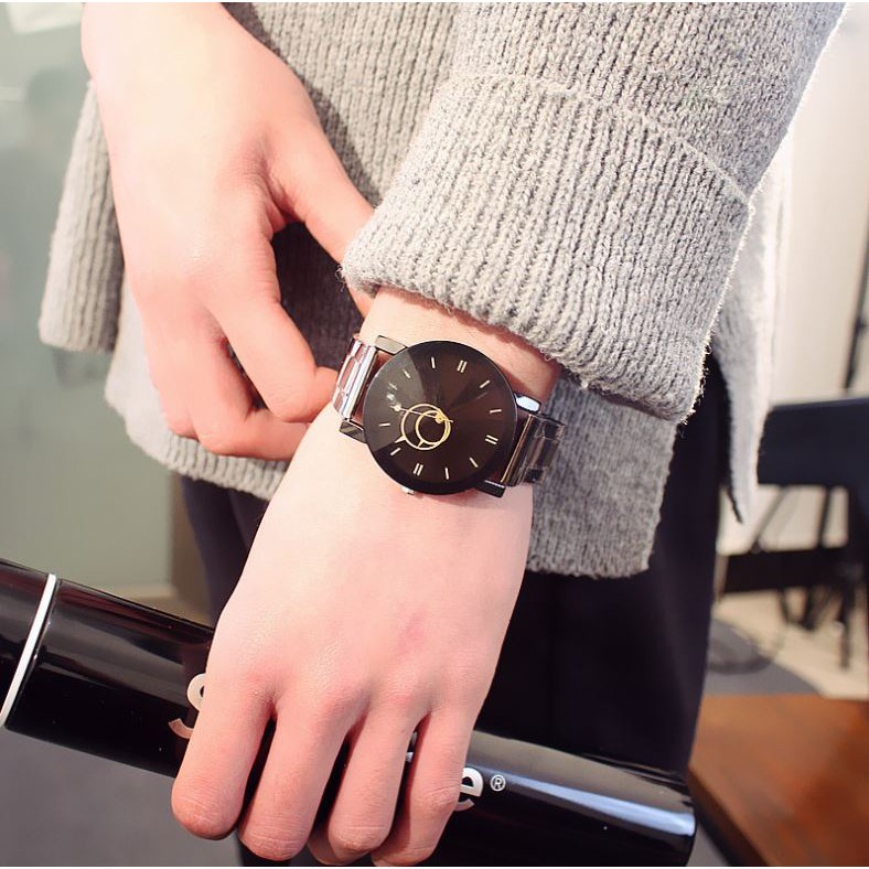 Đồng hồ thời trang nam nữ kevin kim bầu dây inox M21