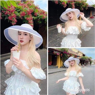 Áo trễ vai xoè bo eo tôn dáng tiểu thư xinh