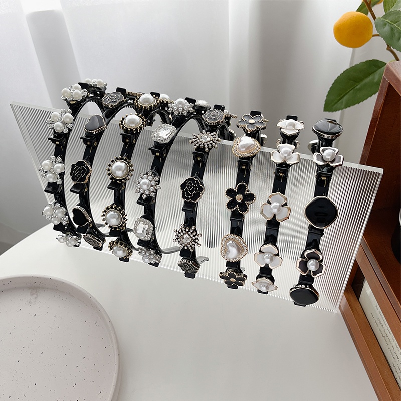 Băng Đô Cài Tóc Đính Đá Ngọc Trai Và Kim Cương Giả Phong Cách Hàn Quốc Mới