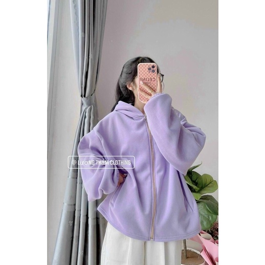 Áo HOODIE UNIEX đủ màu có dây kéo chất nỉ bông mịn dễ mặc