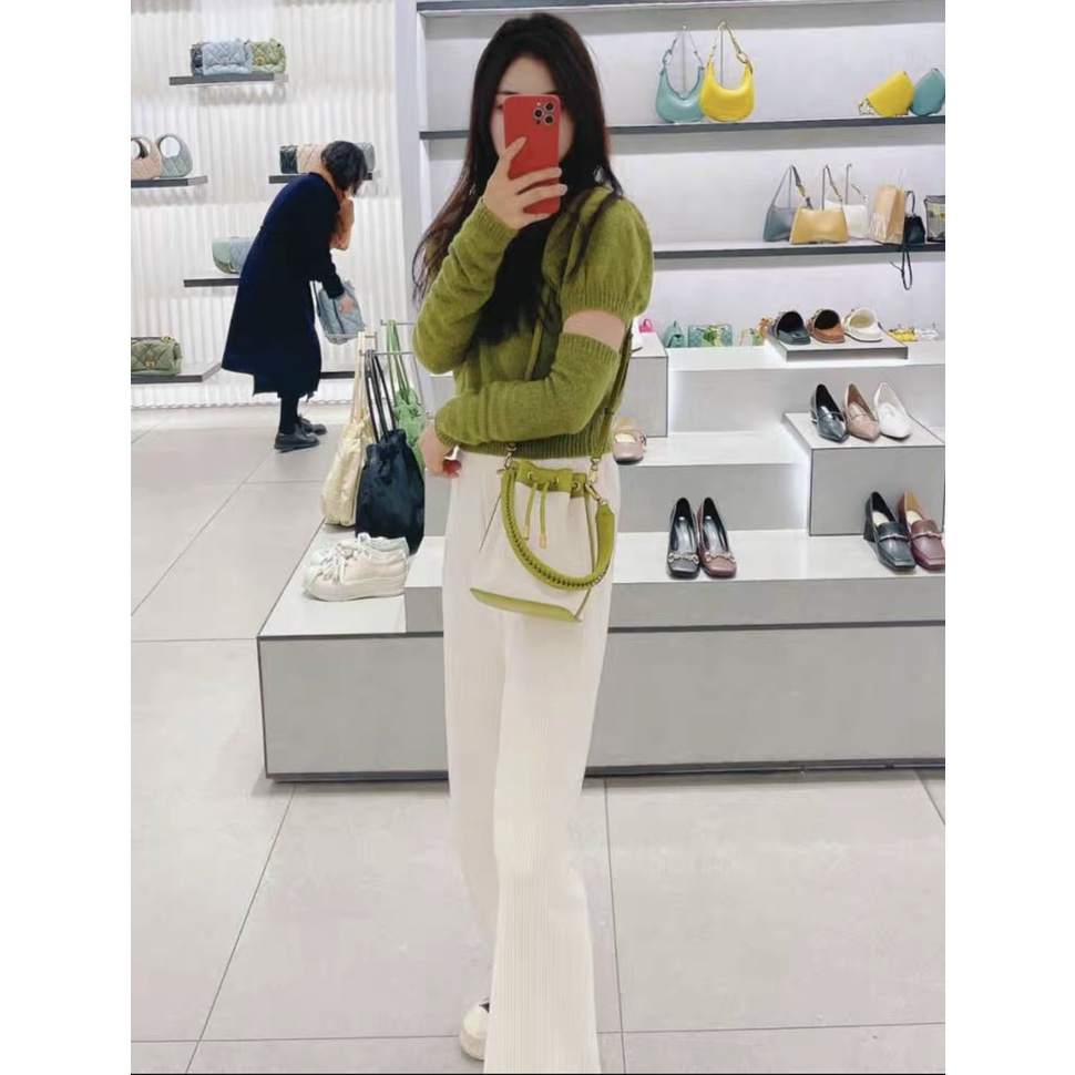 túi xách tay + đeo chéo ck2-10840452 size 21 cm màu xanh lá