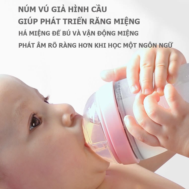 Núm ti bình sữa Silicone