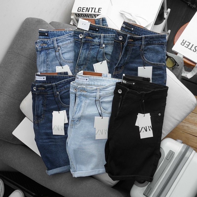 Quần short jean nam nhiều màu Quần bò nam vải jean co giãn mềm mịn form cực chuẩn