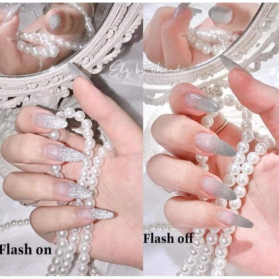 Sơn Gel nhũ Flash Vendeeni siêu sáng màu trắng 15ml - Hot trend 2021