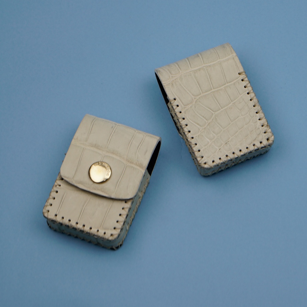 Bao Da Cá Sấu Zippo MrFour | Bao Da Cá Sấu Da Bụng Zippo