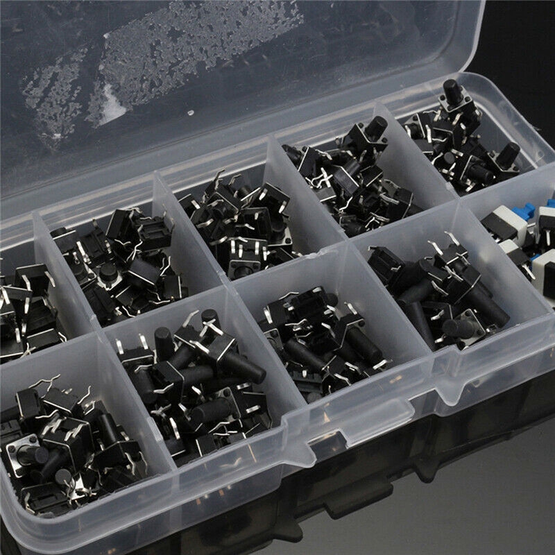 Set 180 công tắc nút bấm mini 10 loại