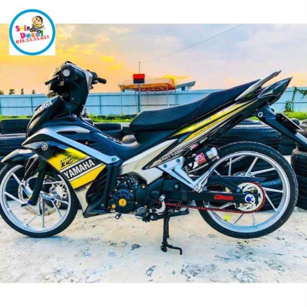 Tem rời ex 150 vàng đen chất liệu Crom cao cấp ko bay màu