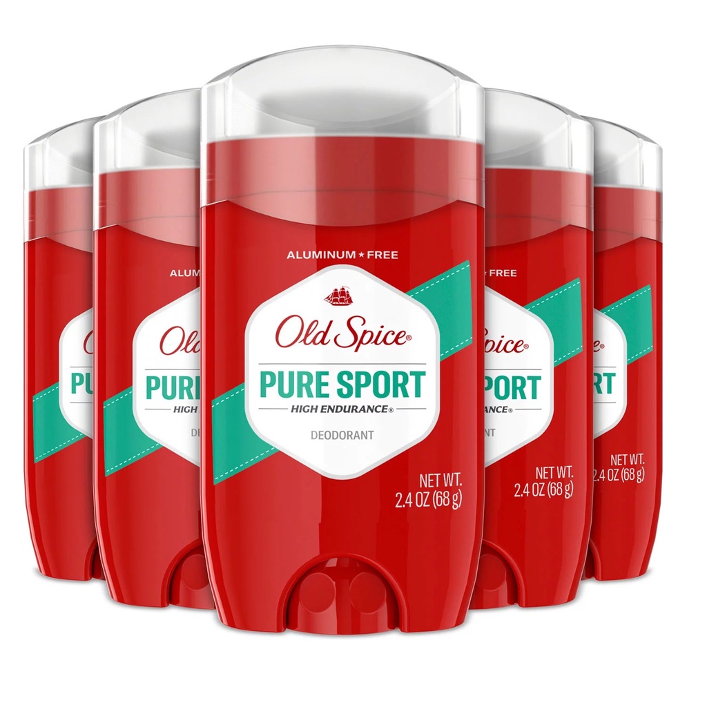 Bộ 5 lăn khử mùi Old Spice Pure Sport High Endurance 68g