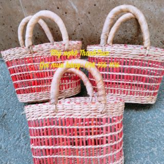 Làn cói mini đỏ cho bé nhỏ tuổi {làn đỏ}