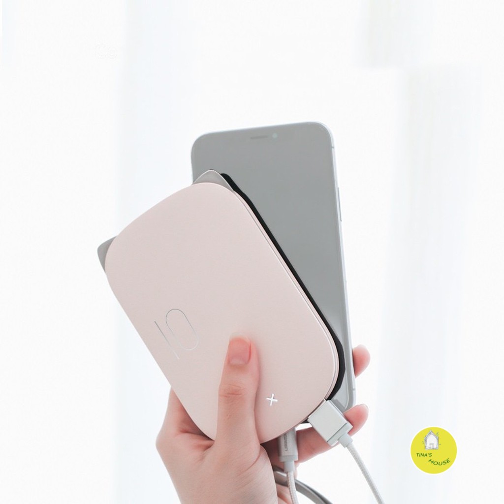 SẠC DỰ PHÒNG TAI MÈO 10.000mAh tặng kèm set Sticker trang trí