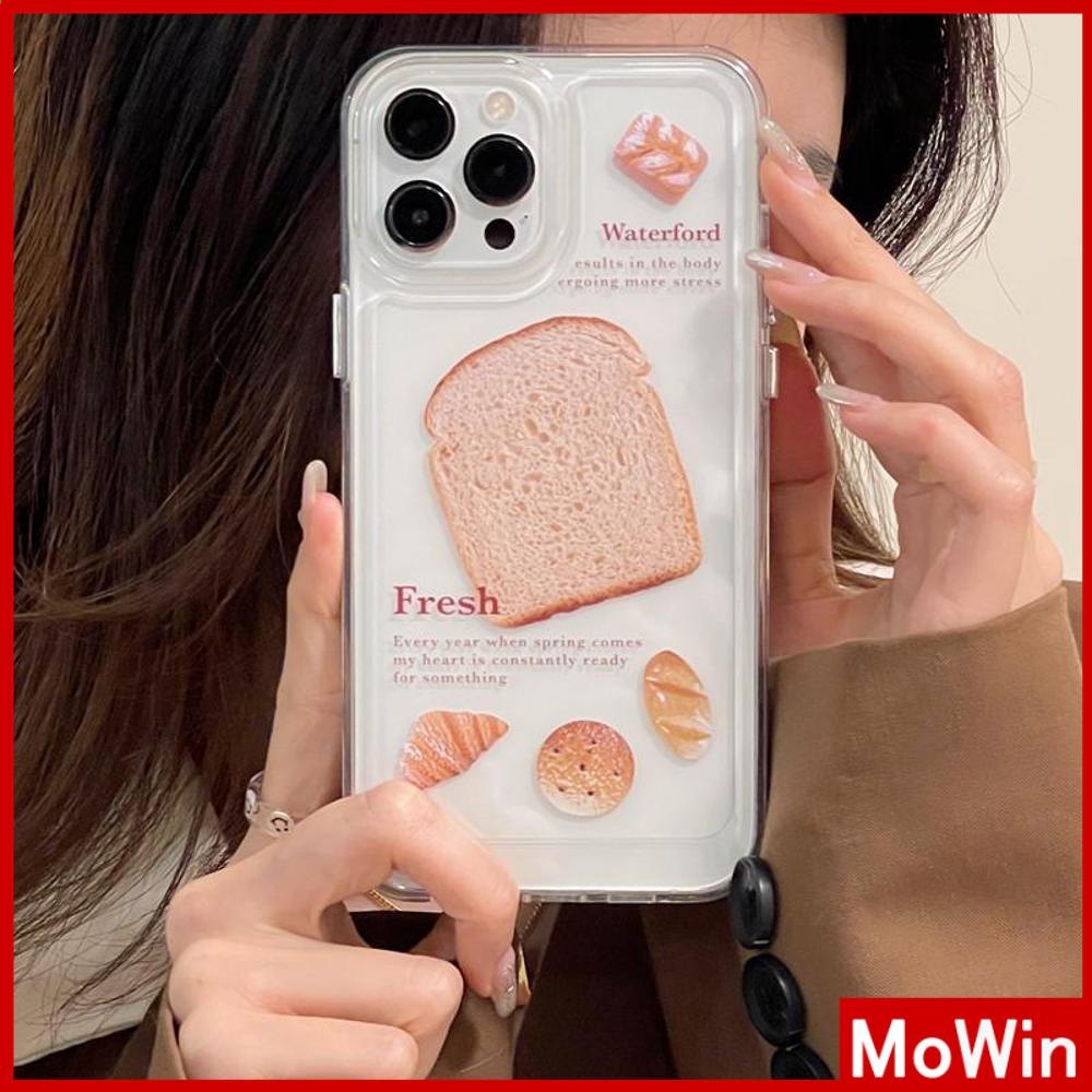 Ốp điện thoại TPU mềm nút mạ bánh mì nướng thích hợp cho iPhone 13 Pro Max/ 12 Pro Max / 11 / 7Plus