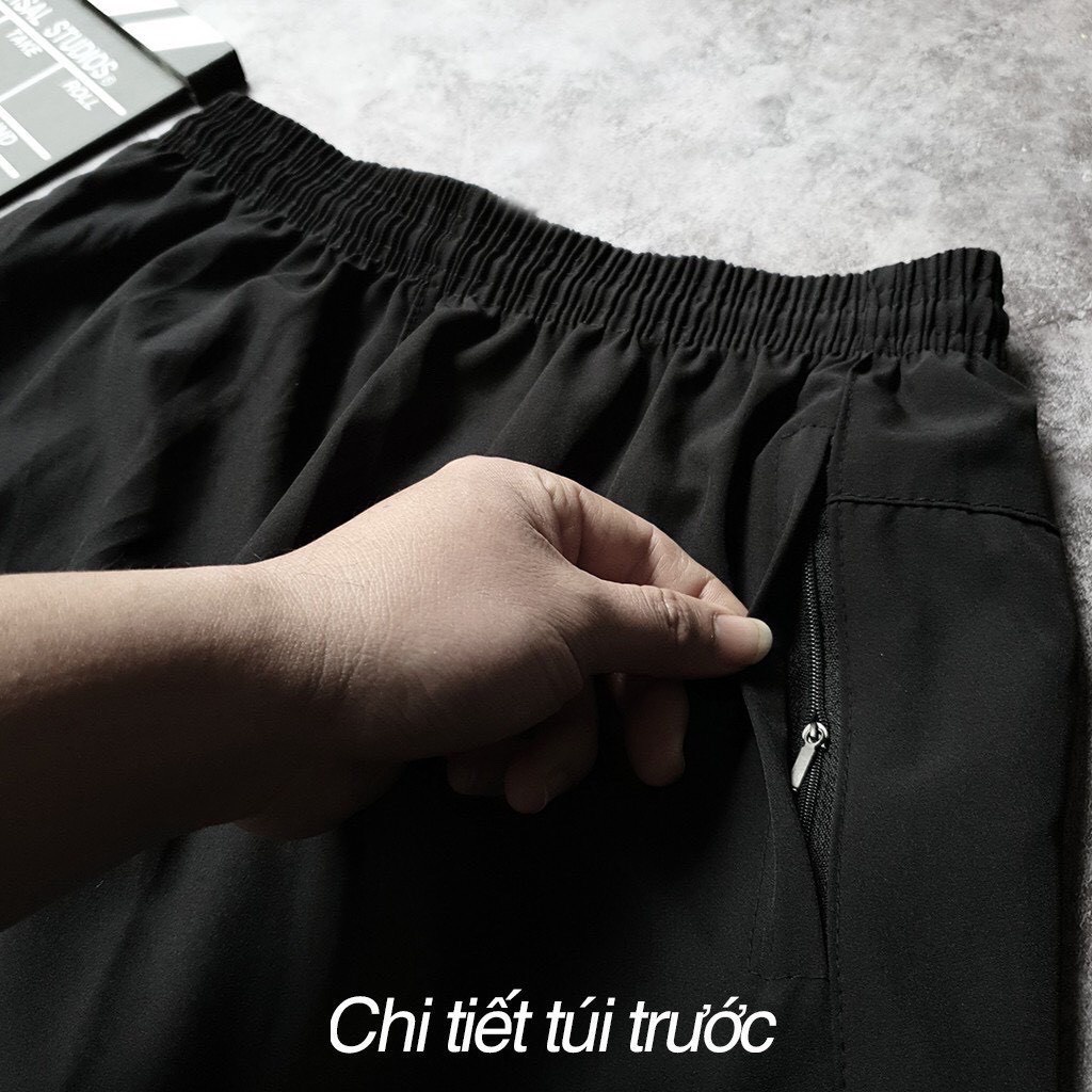 Quần Đùi Nam tập gym , quần gió màu đen big size 45-85kg