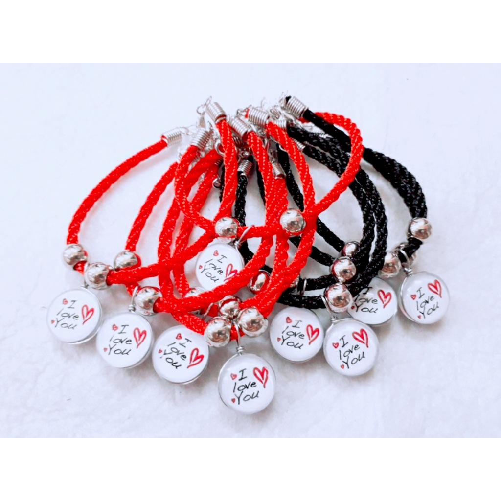 Sỉ 1 set 10 vòng tay dễ thương chữ i love you , có thể đeo cặp đôi