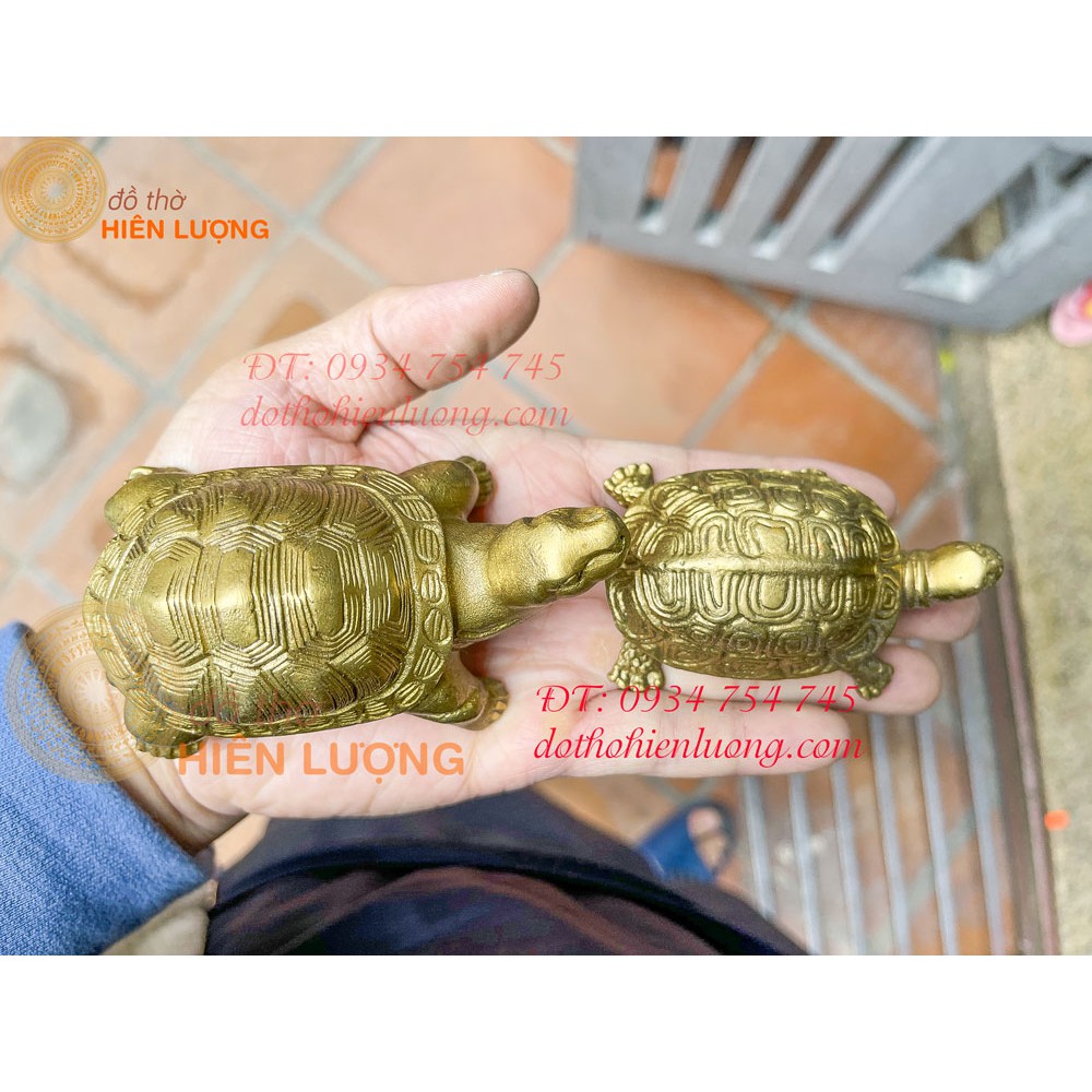 Tượng Rùa Bằng Đồng Phong Thủy Cỡ Bé 2 cỡ