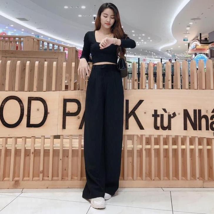 [Hàng Cao Cấp] Quần ống rộng suông nữ lưng cao, quần ống xuông nhiều màu chất Ruby Hàn dễ phối đồ | BigBuy360 - bigbuy360.vn