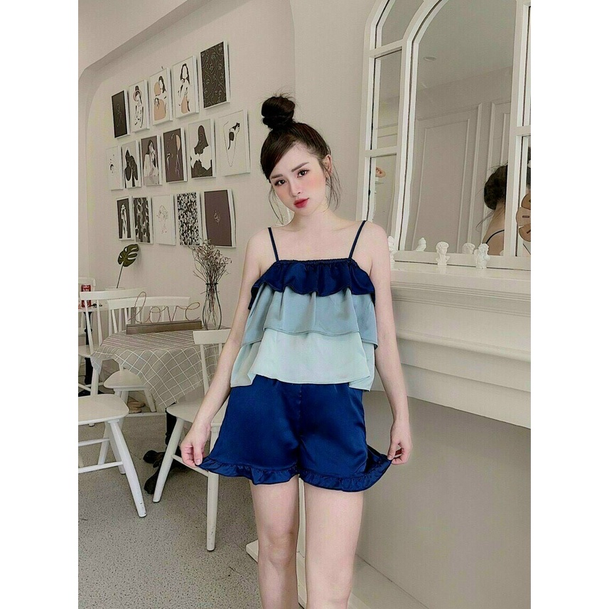 Sét Đùi 2 Dây Phối tầng 3 Màu Chất Lụa