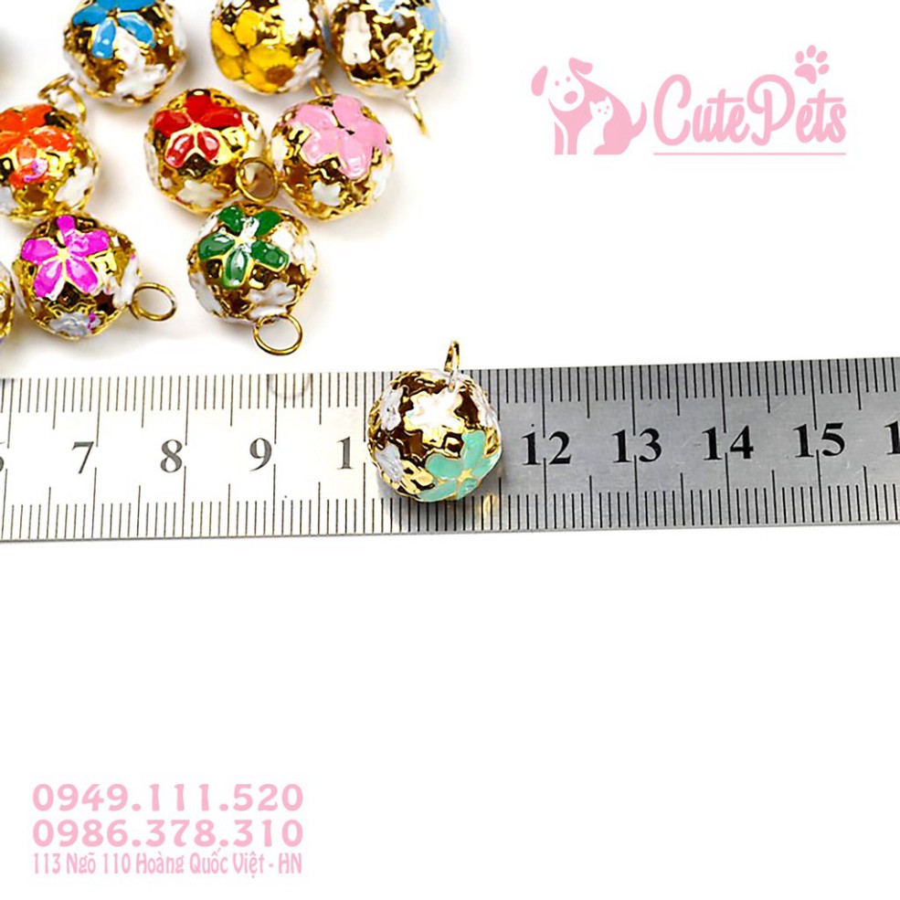 🔔 Chuông cổ hình hoa nhiều màu cho thú cưng - CutePets Phụ kiện chó mèo Pet shop Hà Nội Hàng chính hãng