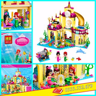 Bộ Lego Lắp Ráp Romantic Lâu Đài Tiên Cá 10436/383 PCS(Chi Tiết). Xếp Hình Lego Đồ Chơi Trí Tuệ