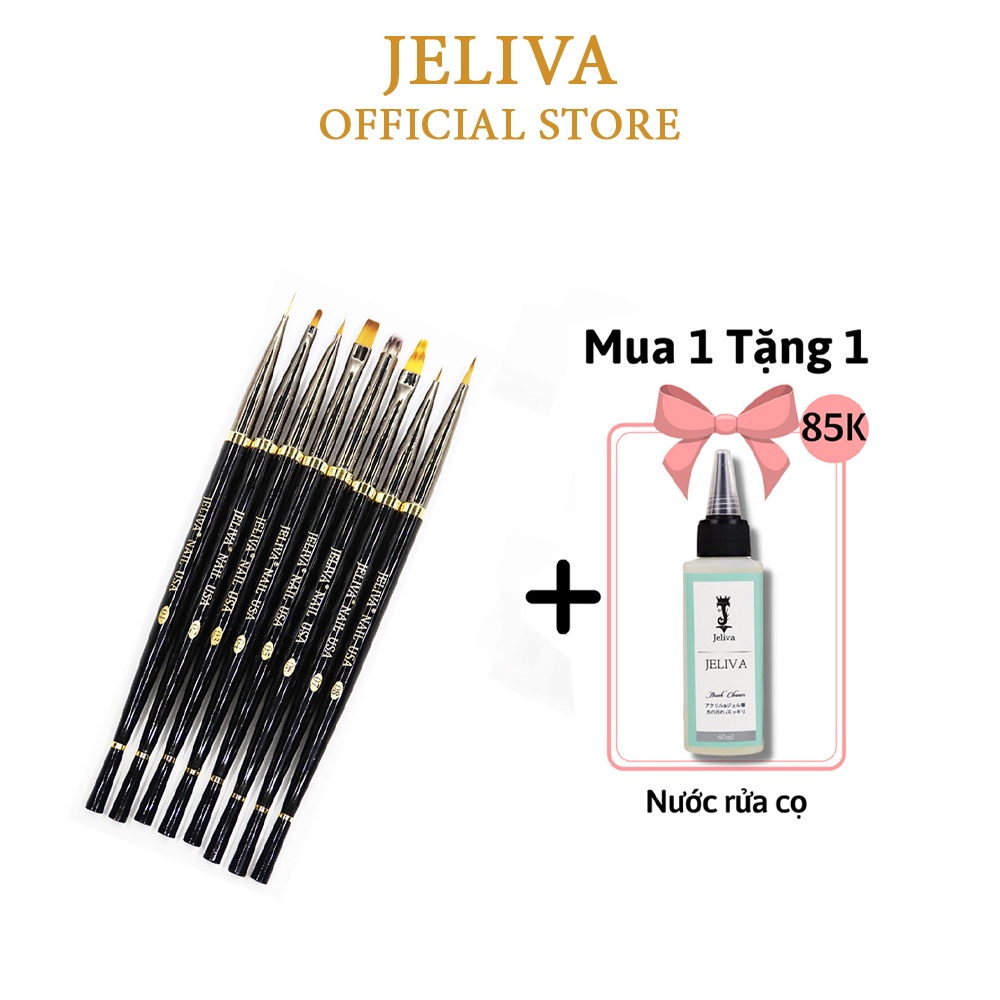 Bộ cọ vẽ móng làm nail JELIVA 8 chiếc