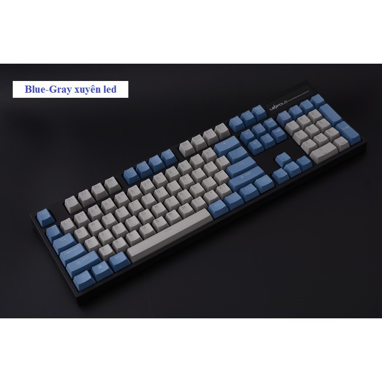 Set Keycap PBT White Doubleshot xuyên led (có hỗ trợ layout Corsair)