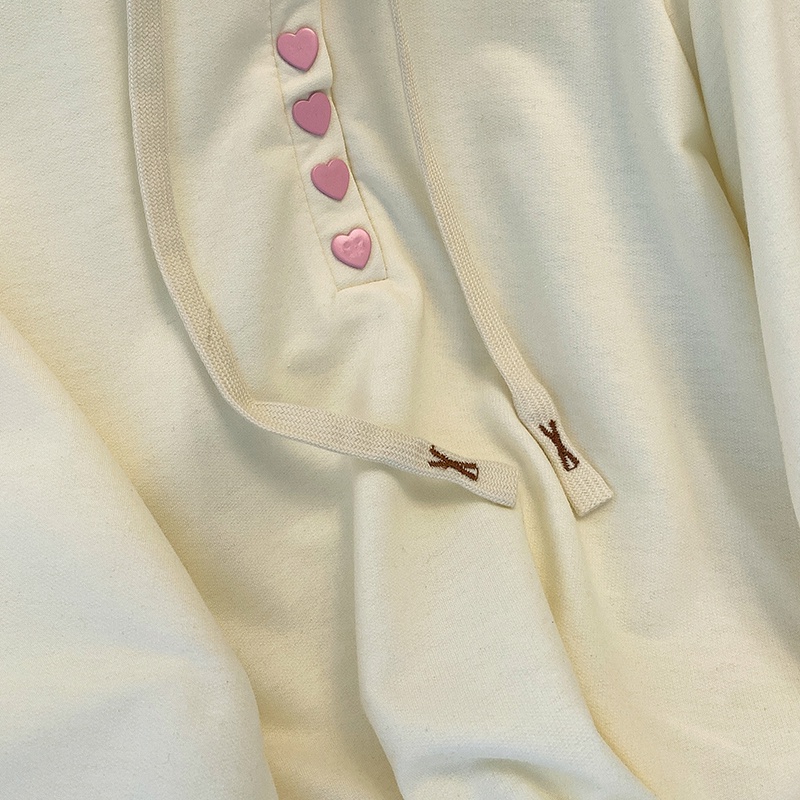 Áo hoodie ZHELIHANGFEI tay dài dáng rộng lưng cao kiểu dáng thời trang