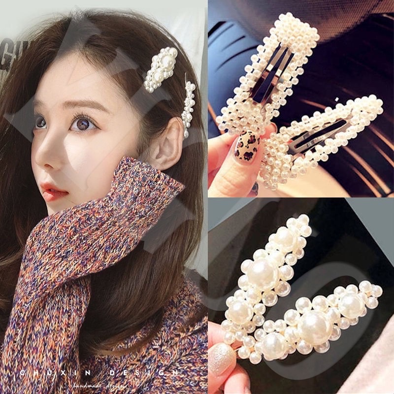Kẹp tóc đính đá phong cách Hàn Quốc đẹp