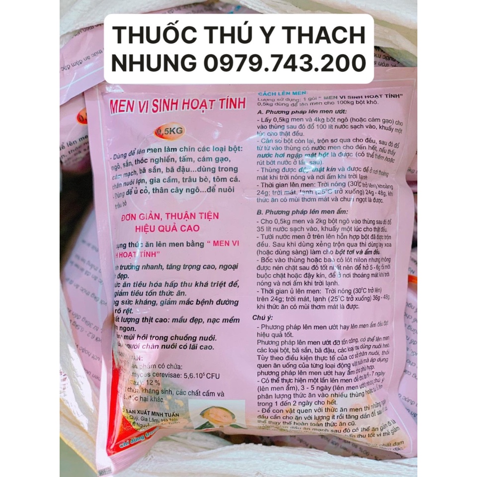 Men Vi Sinh Hoạt Tính Ủ Thức Ăn Chăn Nuôi 500g. MEN VI SINH HOẠT TÍNH HỌC VIỆN NÔNG NGHIỆP. Men Ủ Cỏ Cho Gia Súc, Ủ Cây