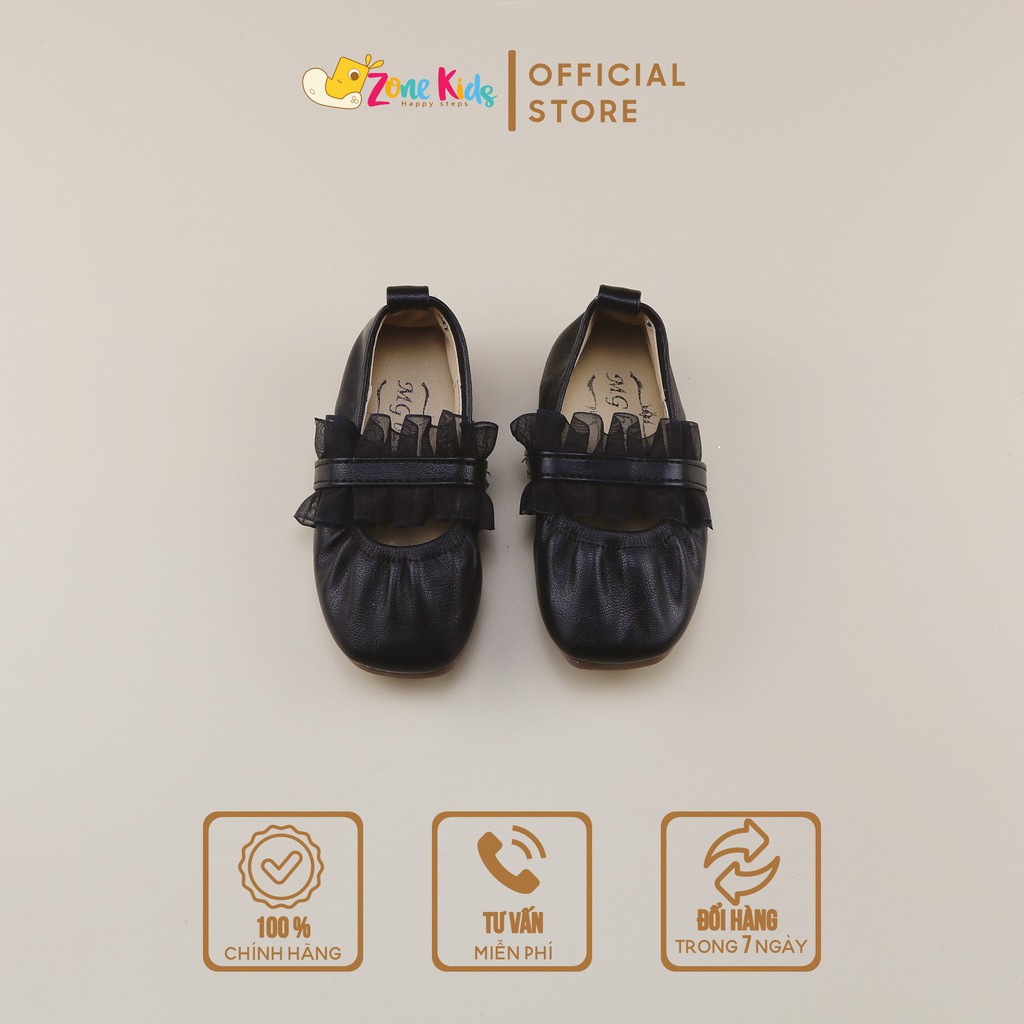 Giày búp bê quai ngang phối bèo nhún cho bé gái Zonekids - A73