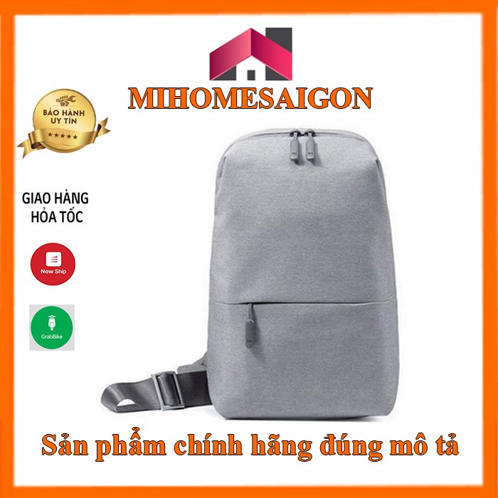 Balo đeo chéo Xiaomi Mi City Sling Bag Xám Nhạt | Ba lô đeo chéo XIAOMI 90 POINT GO FUN | MIHOMESAIGON
