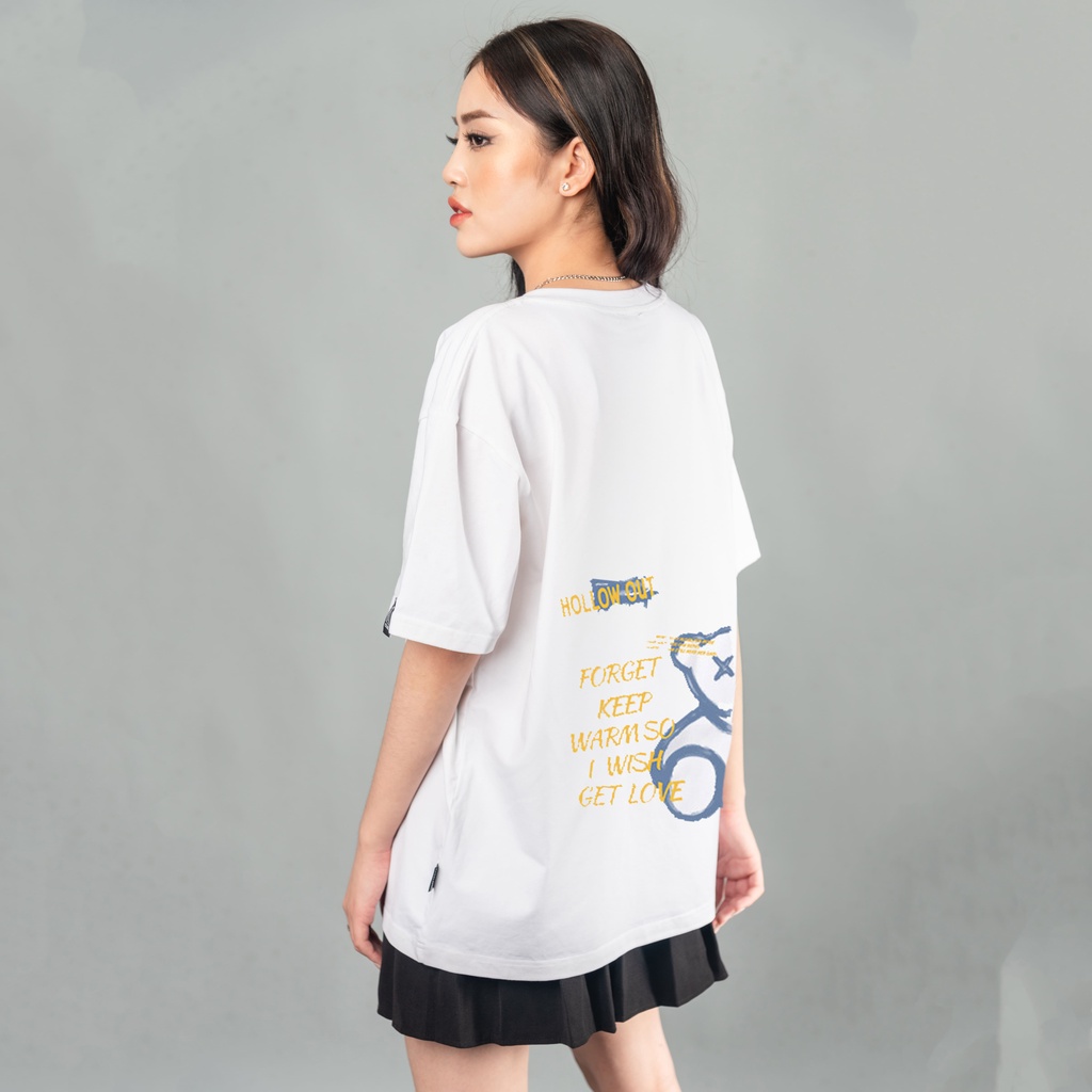 Áo thun unisex form rộng in hình gấu , áo local brand chính hãng full tag couple nam nữ Nigust N226