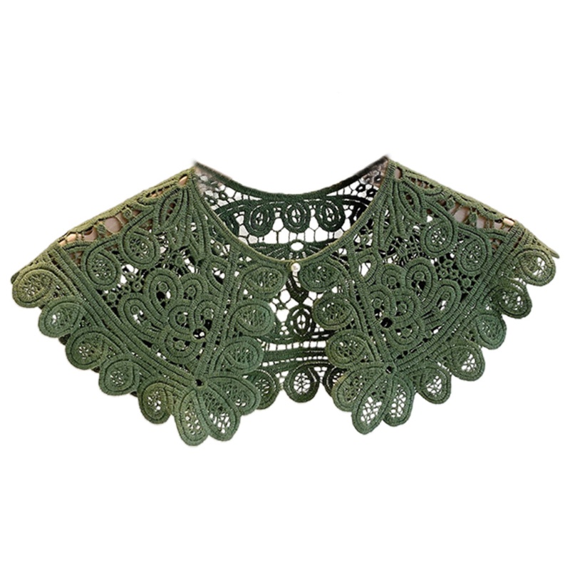 Cổ Áo Choàng Ngắn Phối Ren Hoa Màu Sắc Trơn Phong Cách Lolita Dành Cho Nữ