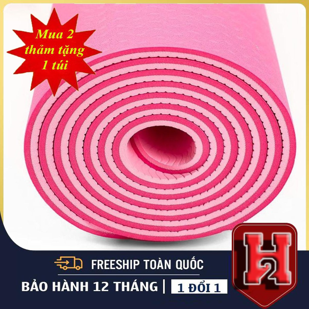 [Xả Kho]Khách Được Chọn Màu  THẢM TẬP YOGA TPE 2 LỚP❤️FREE SHIP❤️ siêu bền