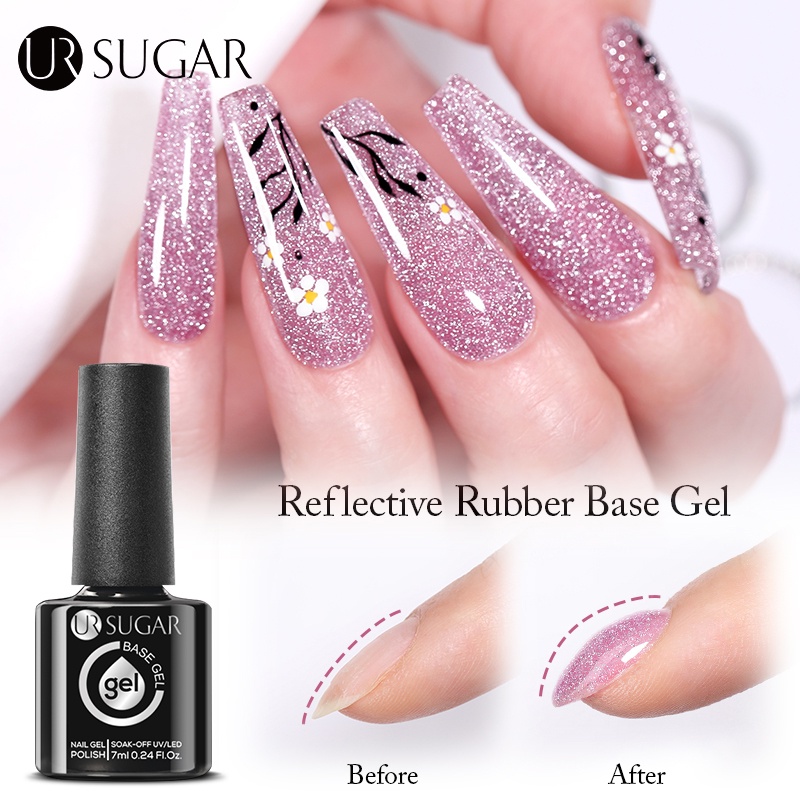 Gel sơn móng tay UR SUGAR UV LED phản quang 7ml tùy chọn loại và màu sắc