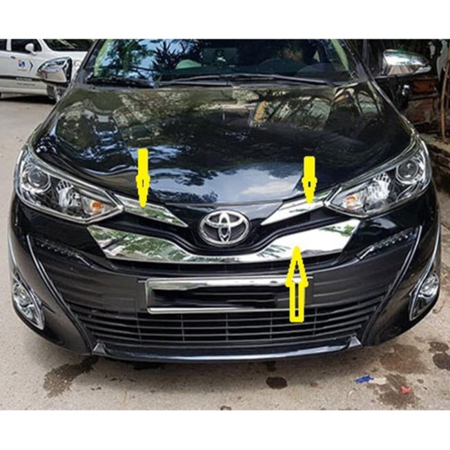 Ốp mặt ca lăng trên Vios 2019- 2020, Yaris 2019, Calang Vios