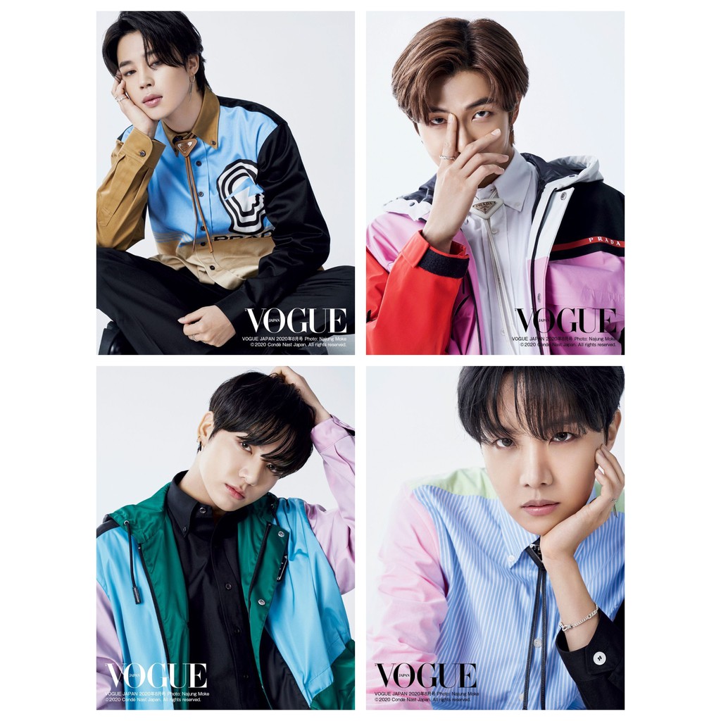 Bộ 8 ảnh nhóm BTS - VOGUE JAPAN kích thước 9x12 (có in theo yêu cầu)