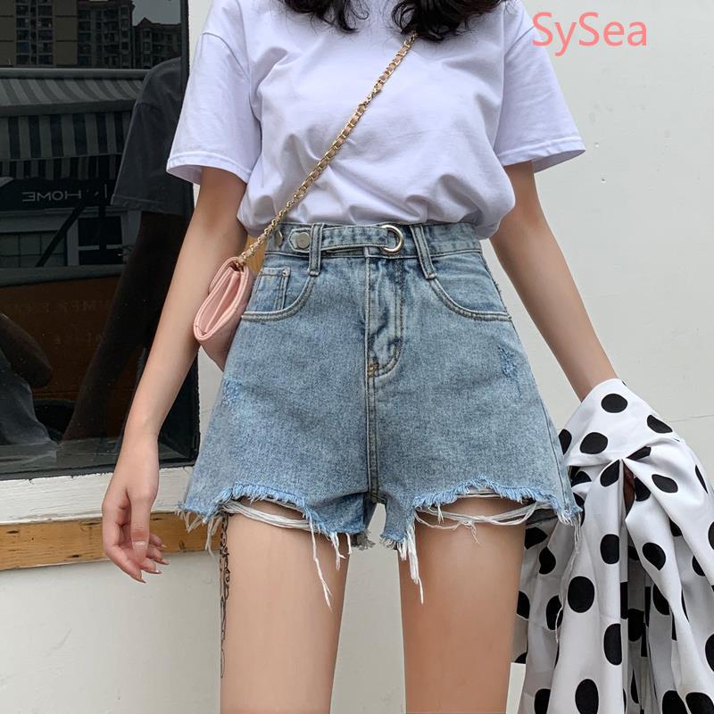 Quần short nữ lưng cao phong cách ống rộng thời trang