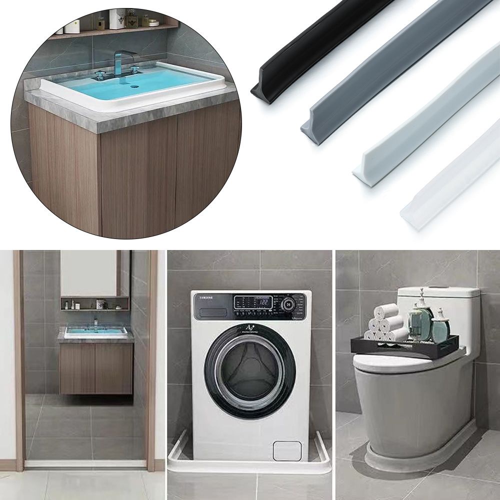Dải chặn nước tự dính bằng silicone chống trượt tiện dụng cho nhà tắm