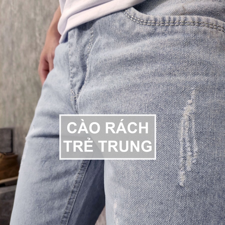 Quần short jean nam TS414 vải chất đẹp không phai màu đẹp Tronshop