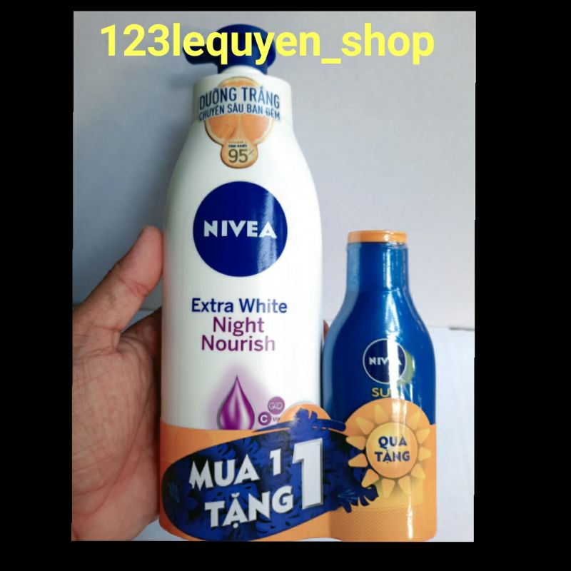 combo dưỡng thể nivea 409ml và chống nắng nivea 59ml