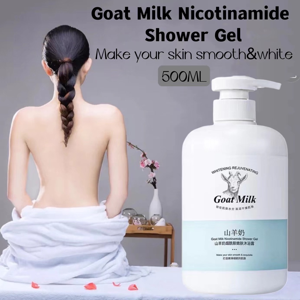 Sữa tắm trắng da Tẩy tế bào chết làm trắng nhanh Sữa tắm Dê Care 800ml Chiết xuất sữa dê Giúp Dưỡng Ẩm Sáng Da giảm mụn lưng hiệu quả Hương thơm lâu dài