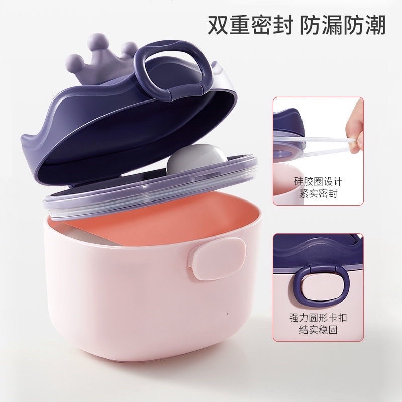 Hộp Đựng Sữa Bột Cho Bé Đồ Khô Tiện Dụng Kèm Nắp