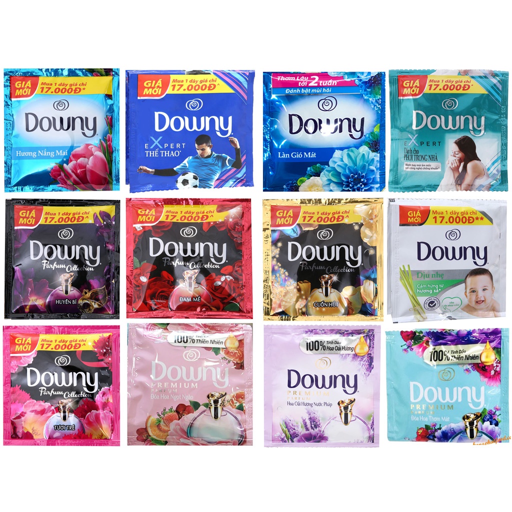 Nước Xả Vải Downy Đậm Đặc Dây 10 Gói