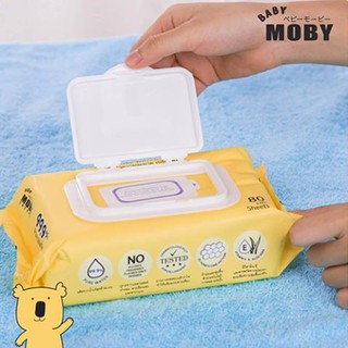 1 khăn ướt tinh khiết 99.9% baby moby 80 tờ